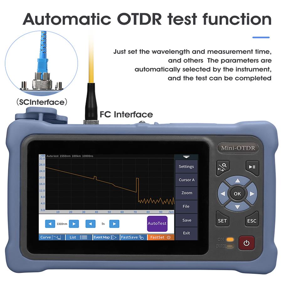 เครื่องวัด OTDR ขนาดเล็ก หน้าจ - Optical Time Domain Reflectometer Otdr 1310 1550Nm บทวิจารณ์และราคา